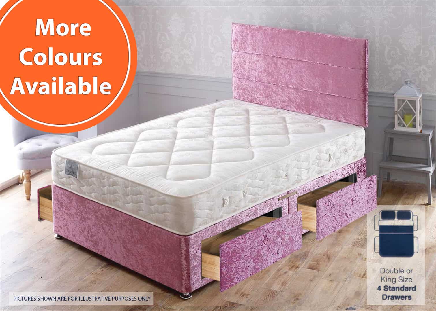 Apollo 5ft Adonis 4 Drawer Bed | Buy Online | Beds.ie