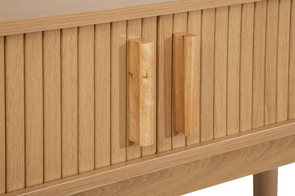 Axel Fluted Console Table - Oak - Image 5