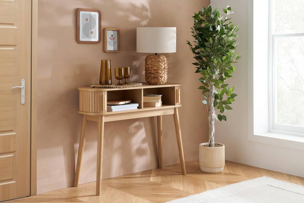 Axel Fluted Console Table - Oak - Image 11