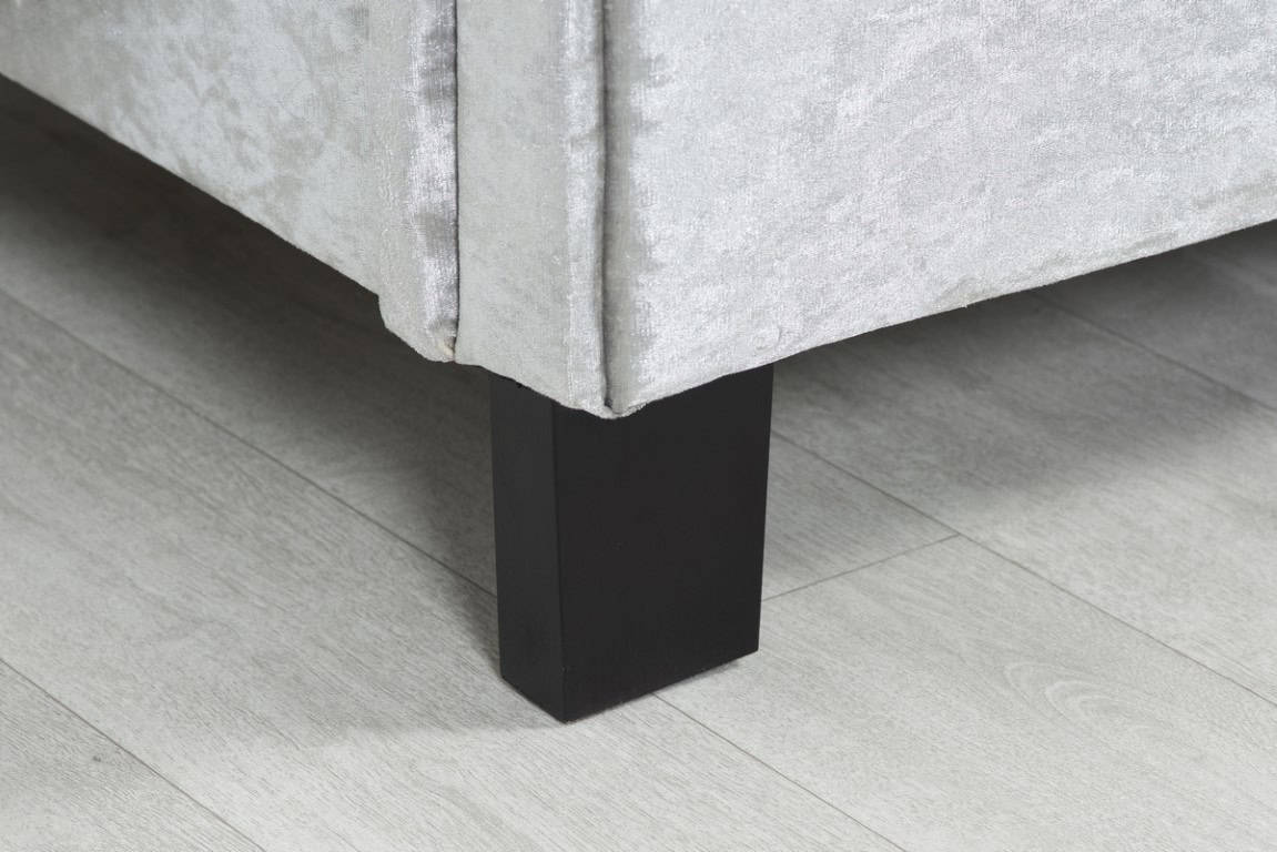 Sienna 5ft Bed - Steel Crushed Velvet - Image 6