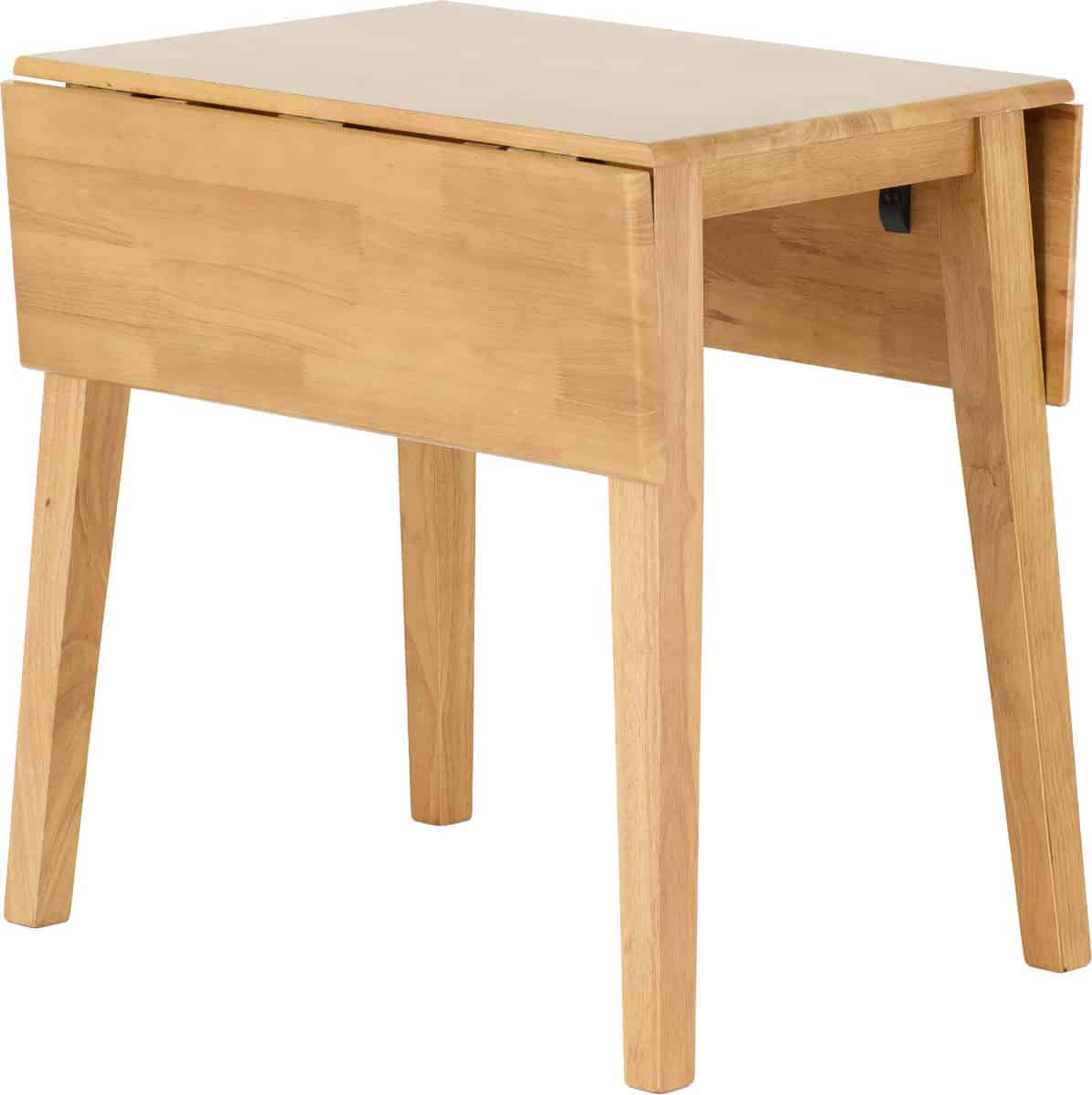 Mason Drop Leaf Dining Set - Oak Varnish/Brown Faux Leather - Image 5