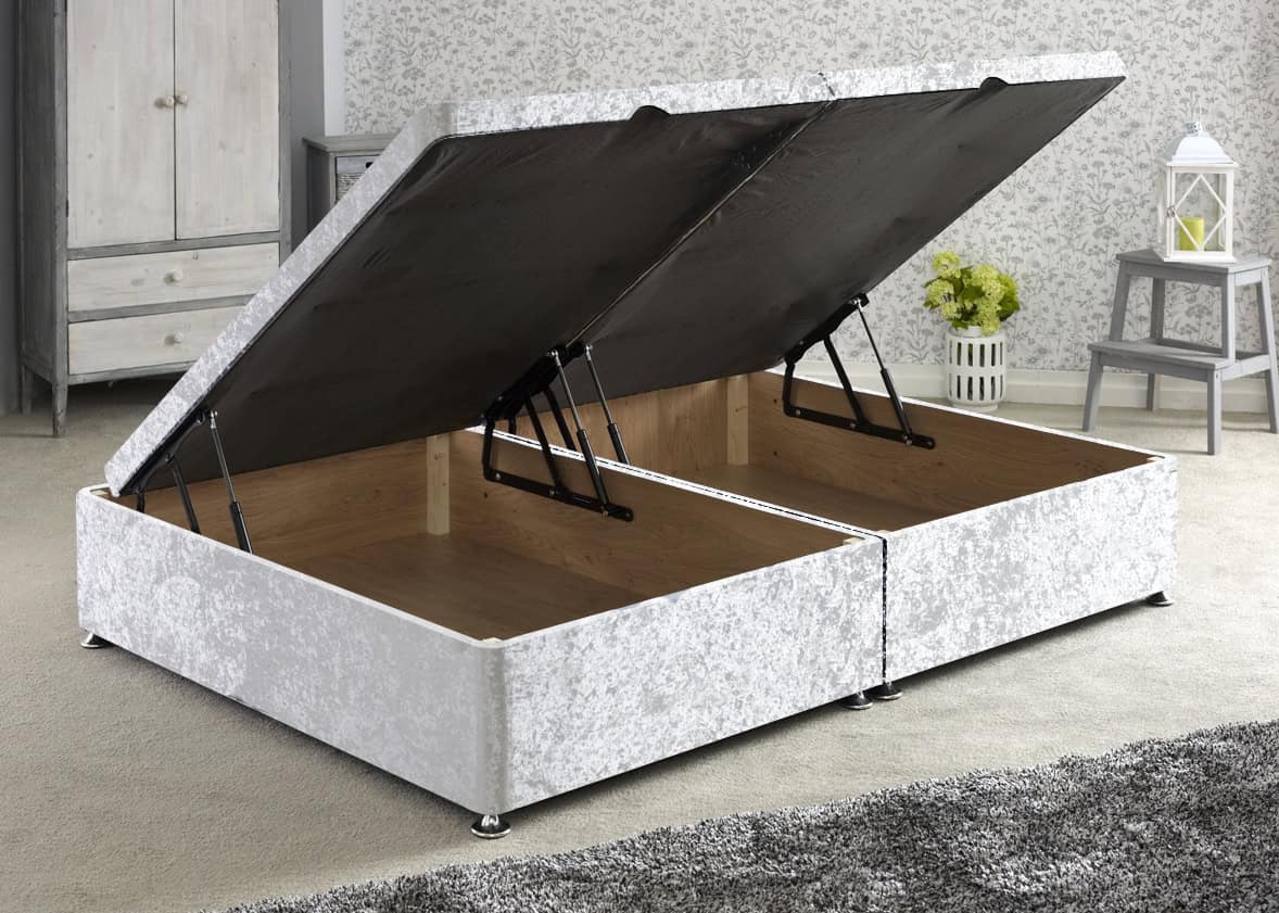 Apollo 4ft6 Glitz Ice White Side Ottoman Base | Buy Online | Beds.ie