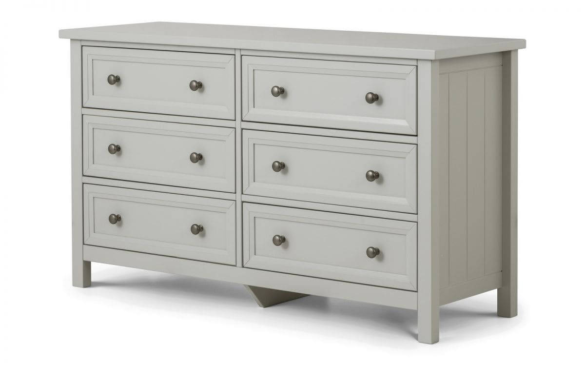 Braid 6 Drawer Wide Chest - Dove Grey | Buy Online | Beds.ie