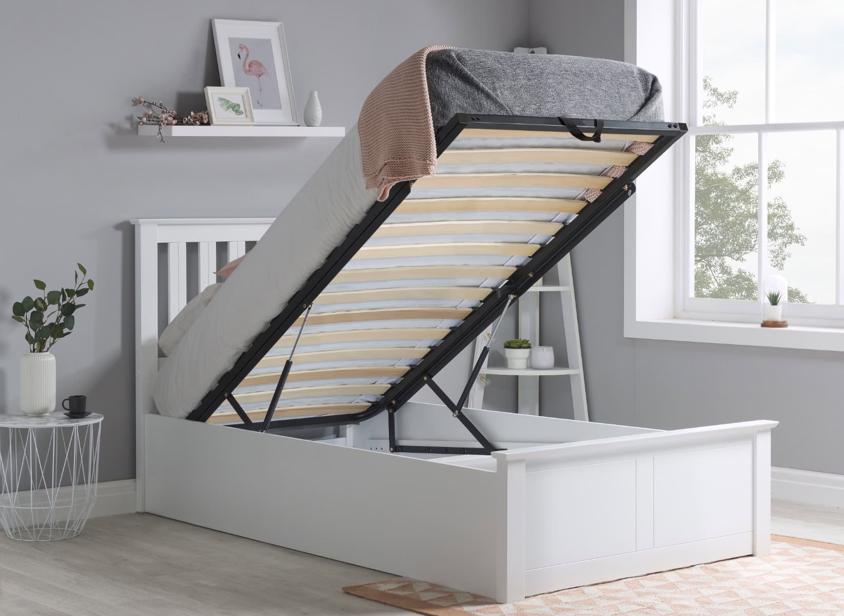3ft Phoenix Ottoman - White | Buy Online | Beds.ie