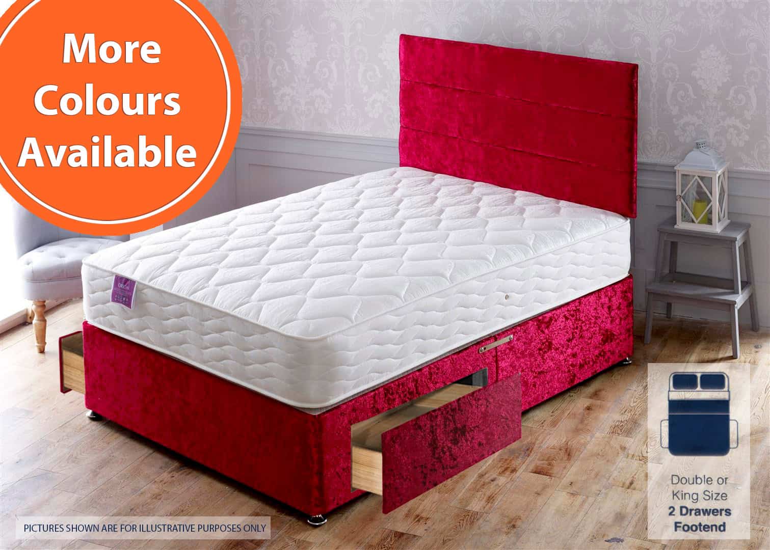 Apollo 4ft6 Orion 2 Drawer Bed | Buy Online | Beds.ie