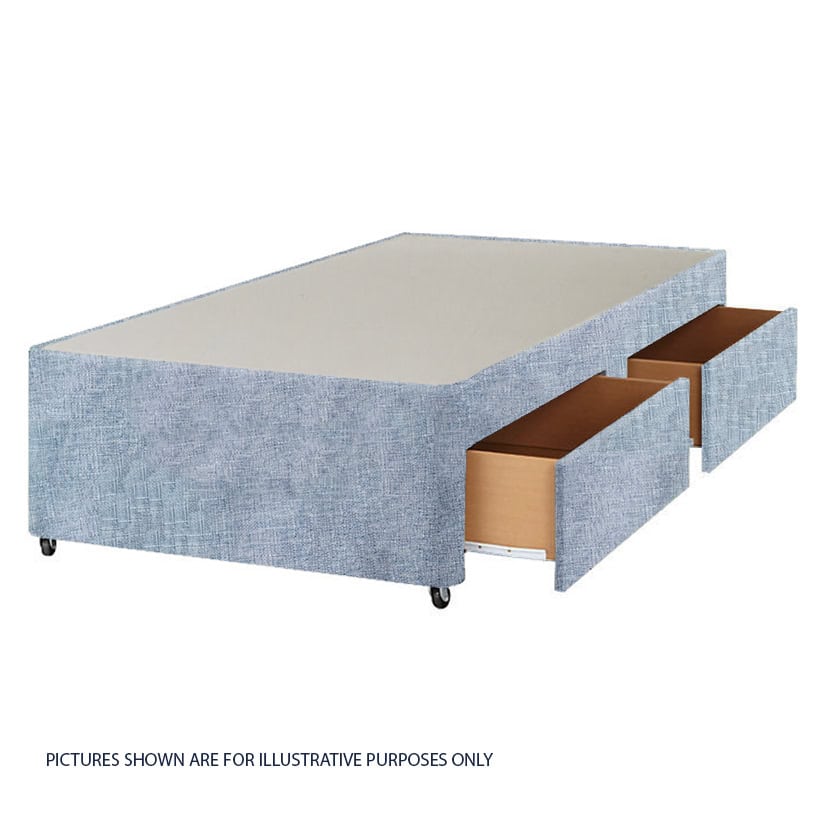 Apollo 2ft6 Azzure Light Blue 2 Drawer Divan Base | Buy Online | Beds.ie