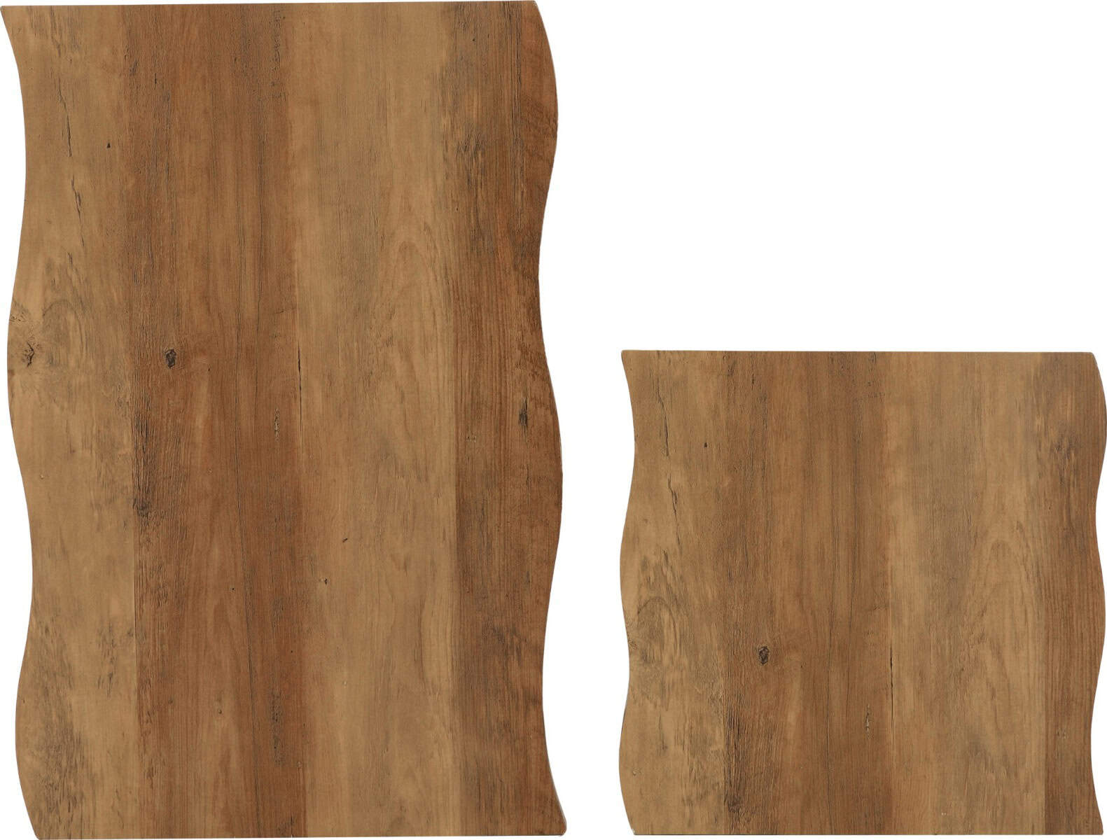Quebec Wave Edge Nest of Tables - Medium Oak/Black - Image 5