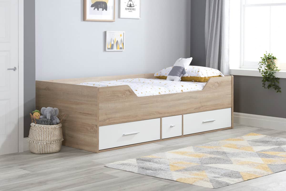 Camden Cabin Bed - White & Oak | Buy Online | Beds.ie