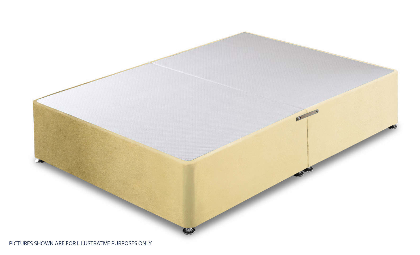Apollo 4ft Velvet Cream Divan Base | Buy Online | Beds.ie