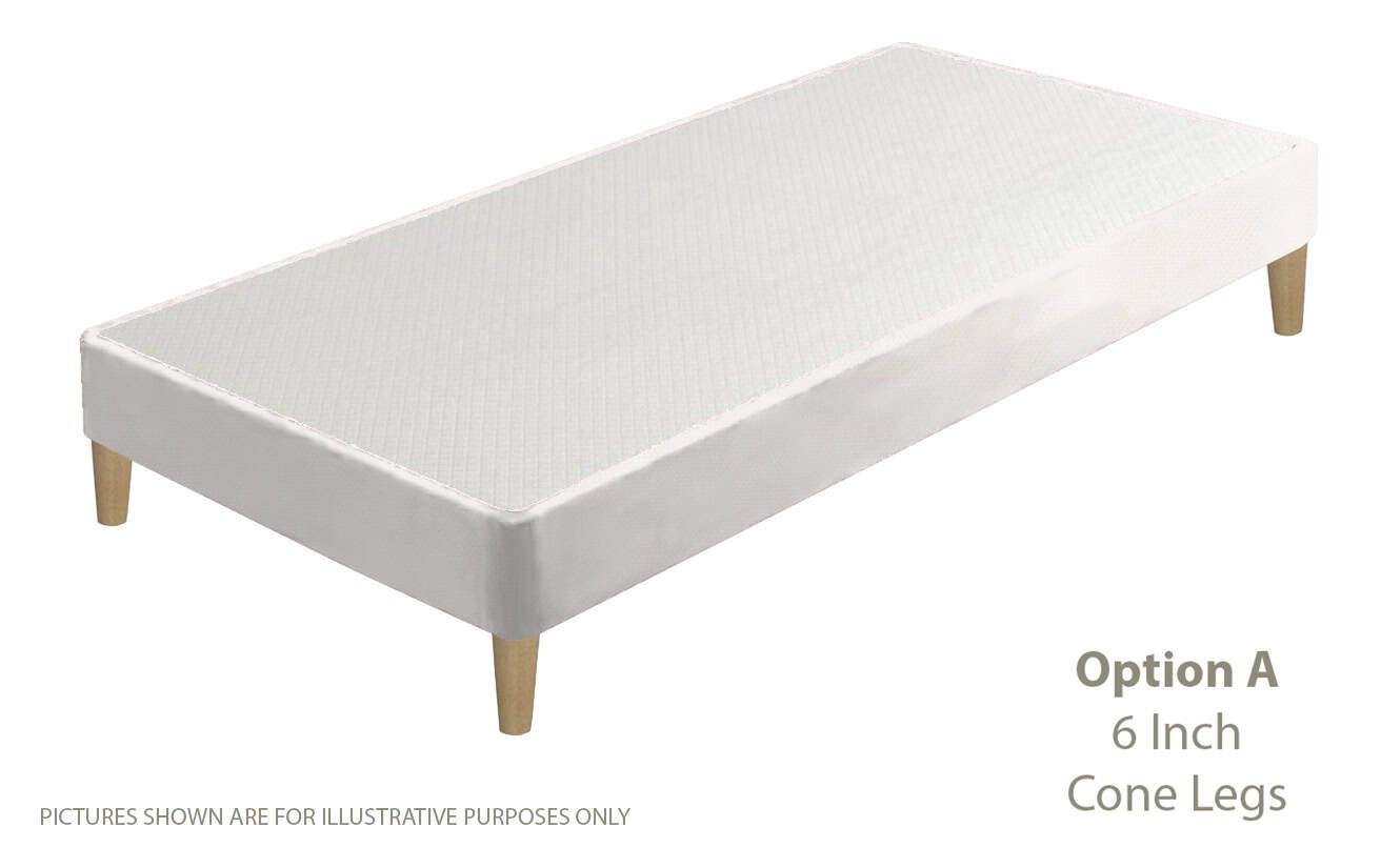 Apollo 2ft6 White Shallow Divan Base on Legs | Buy Online | Beds.ie