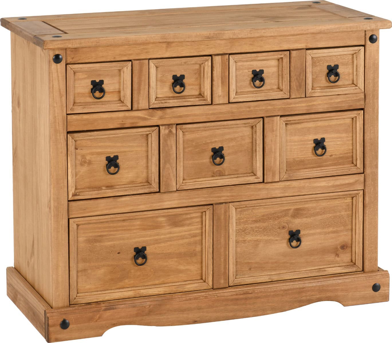 Corona 4+3+2 Drawer Merchant Chest - Waxed Pine - Image 2