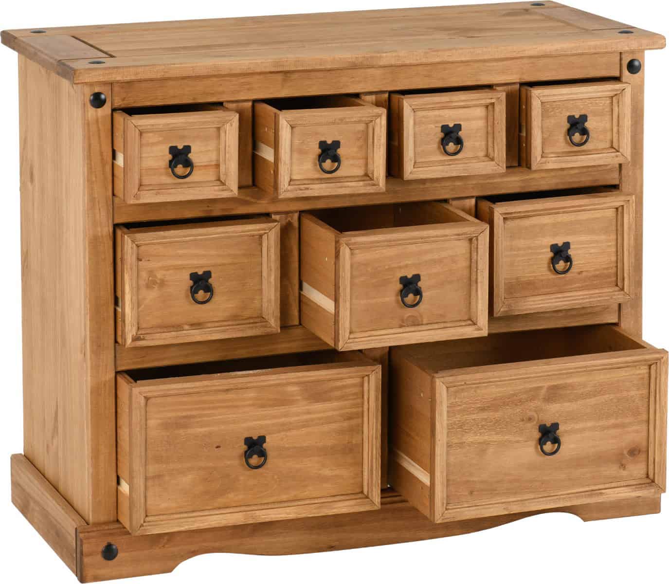Corona 4+3+2 Drawer Merchant Chest - Waxed Pine - Image 3