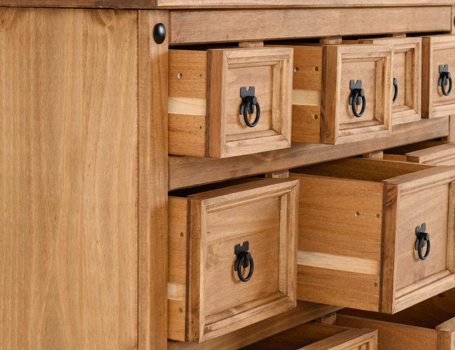 Corona 4+3+2 Drawer Merchant Chest - Waxed Pine - Image 6