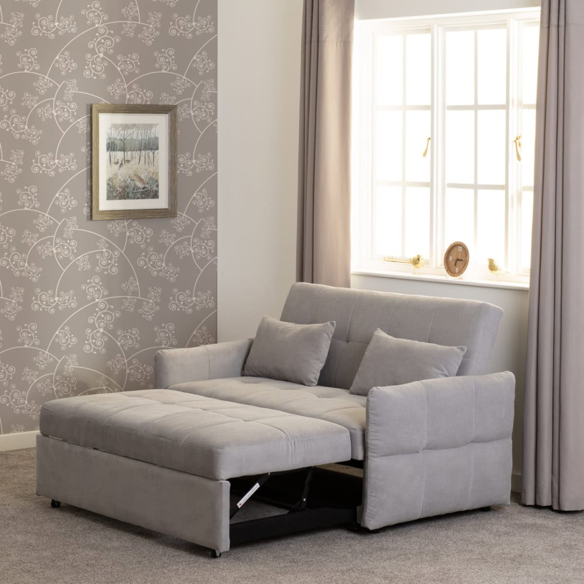 Chelsea Sofa Bed - Silver Grey Fabric - Image 5