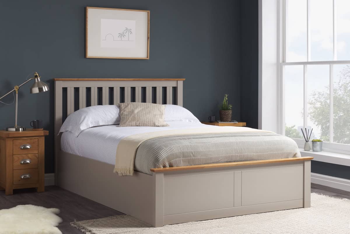 4ft6 Phoenix Ottoman - Pearl Grey - Image 2