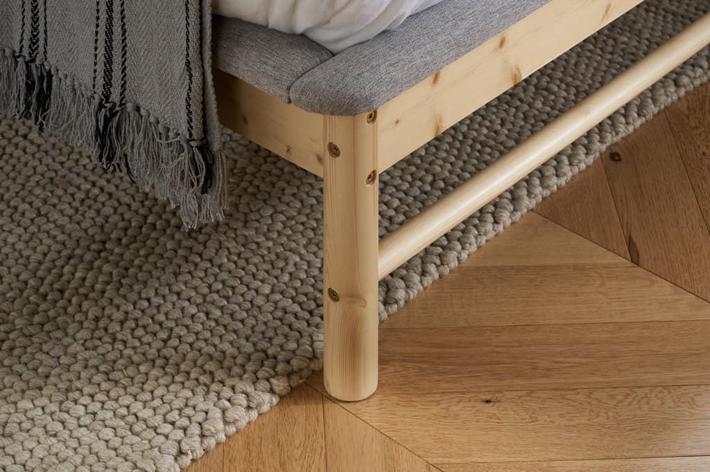 5ft Ezra Bedframe - Grey & Oak - Image 4