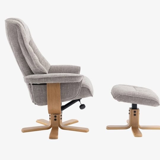 Leyton Swivel Recliner - Chacha Oat - Image 2