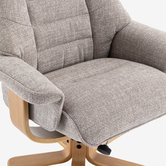 Leyton Swivel Recliner - Chacha Oat - Image 7