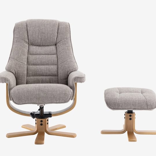 Leyton Swivel Recliner - Chacha Oat - Image 8