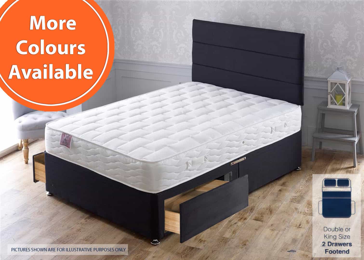 Apollo 6ft Taurus 2 Drawer Bed | Buy Online | Beds.ie