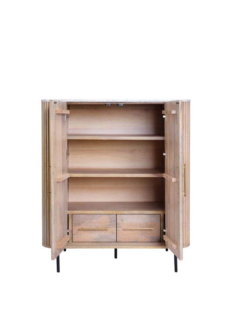 Baker Furniture Reed Highboard - Mango Wood - Image 3