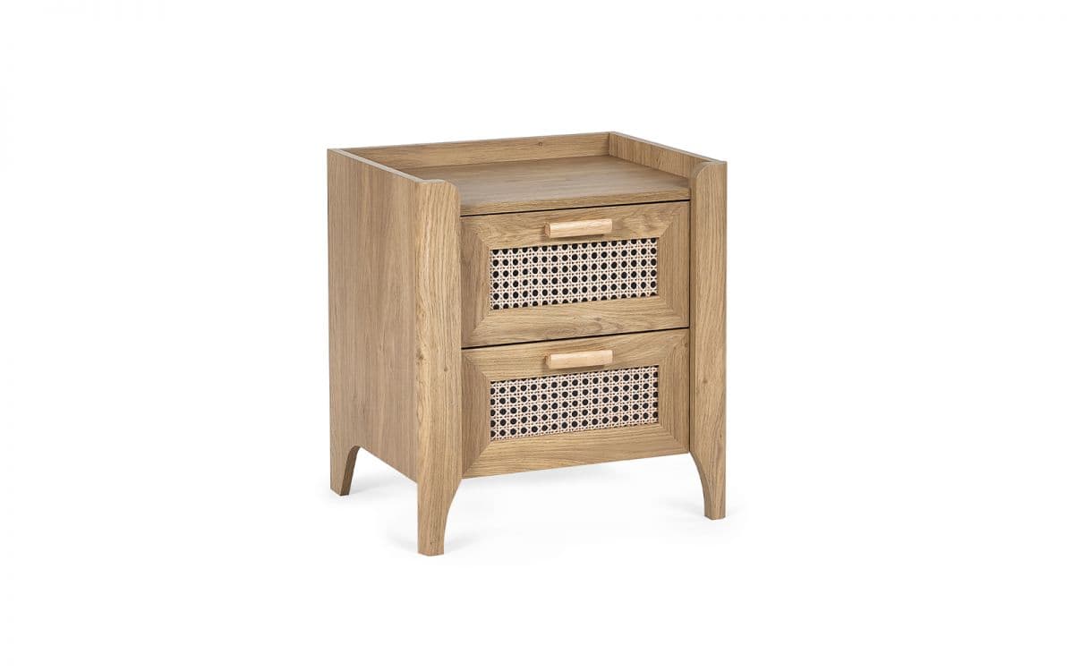 Sydenham 2 Drawer Bedside - Rattan Oak - Image 2