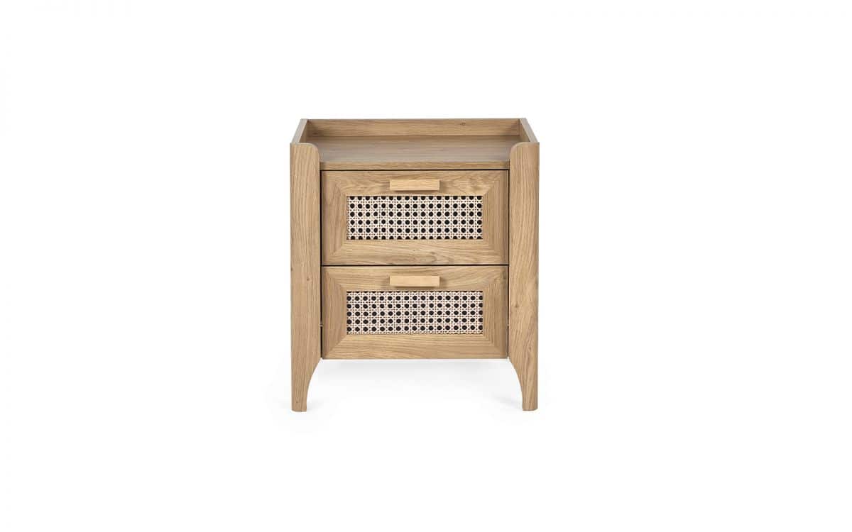 Sydenham 2 Drawer Bedside - Rattan Oak - Image 3