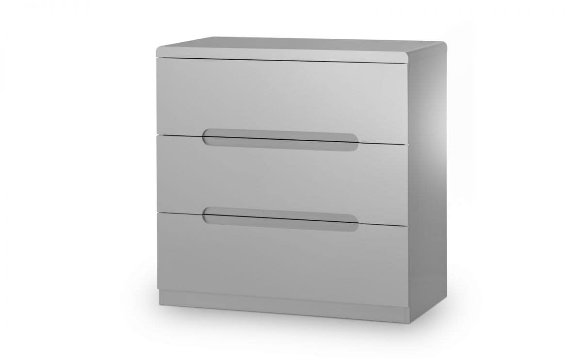 New York 3 Drawer Chest - Grey | Buy Online | Beds.ie