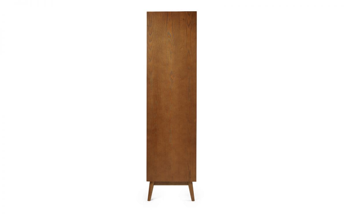 Lowell 2 Door 1 Drawer Wardrobe - Cherry Wood - Image 5