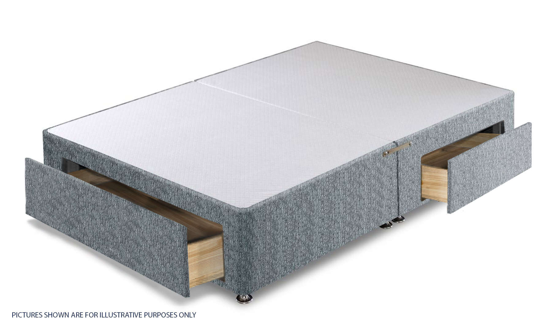 Apollo 5ft Grey Jumbo Drawer Divan Base - Image 2