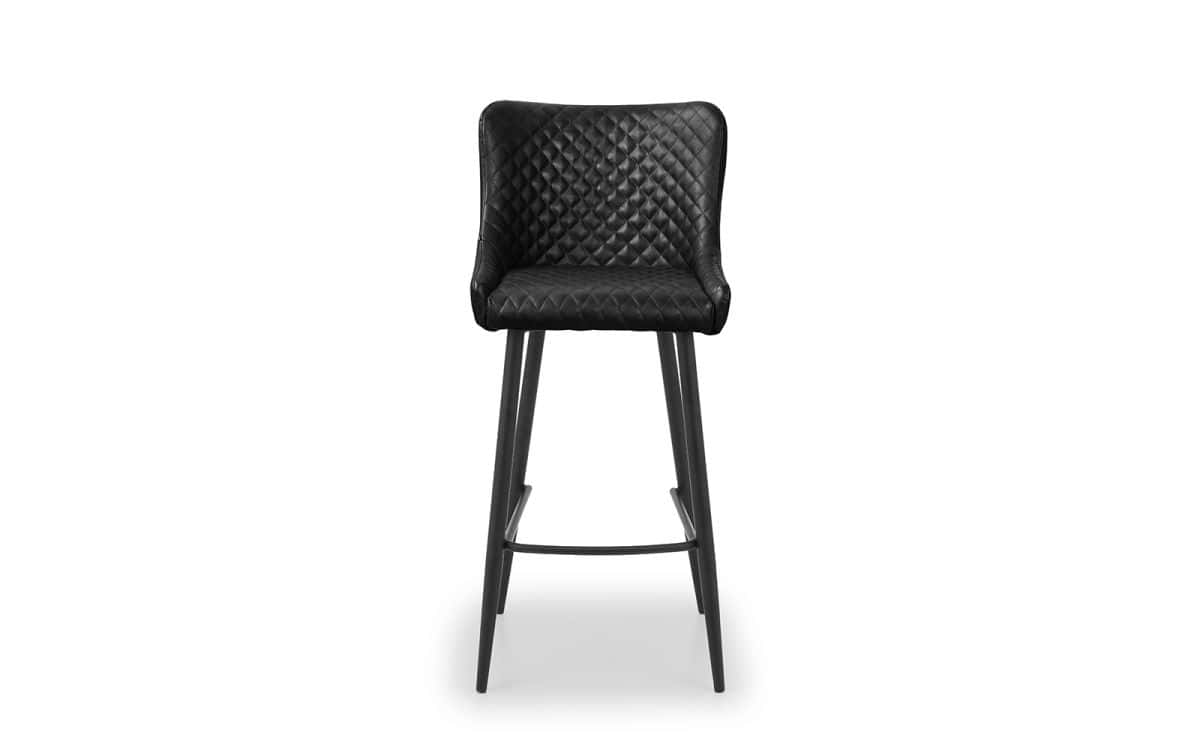 Watson Bar Stool - Black Faux Leather - Image 3