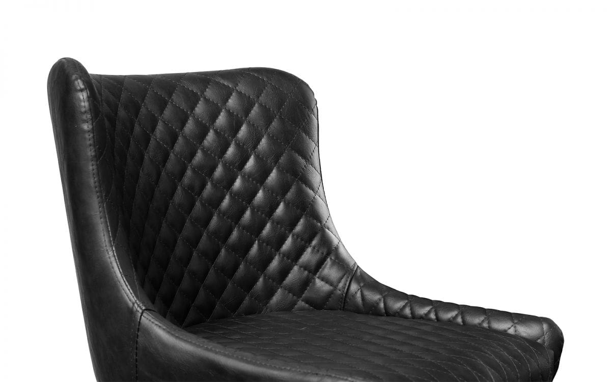 Watson Bar Stool - Black Faux Leather - Image 4