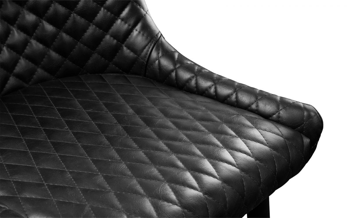 Watson Bar Stool - Black Faux Leather - Image 5