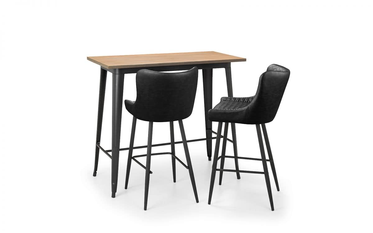 Watson Bar Stool - Black Faux Leather - Image 6