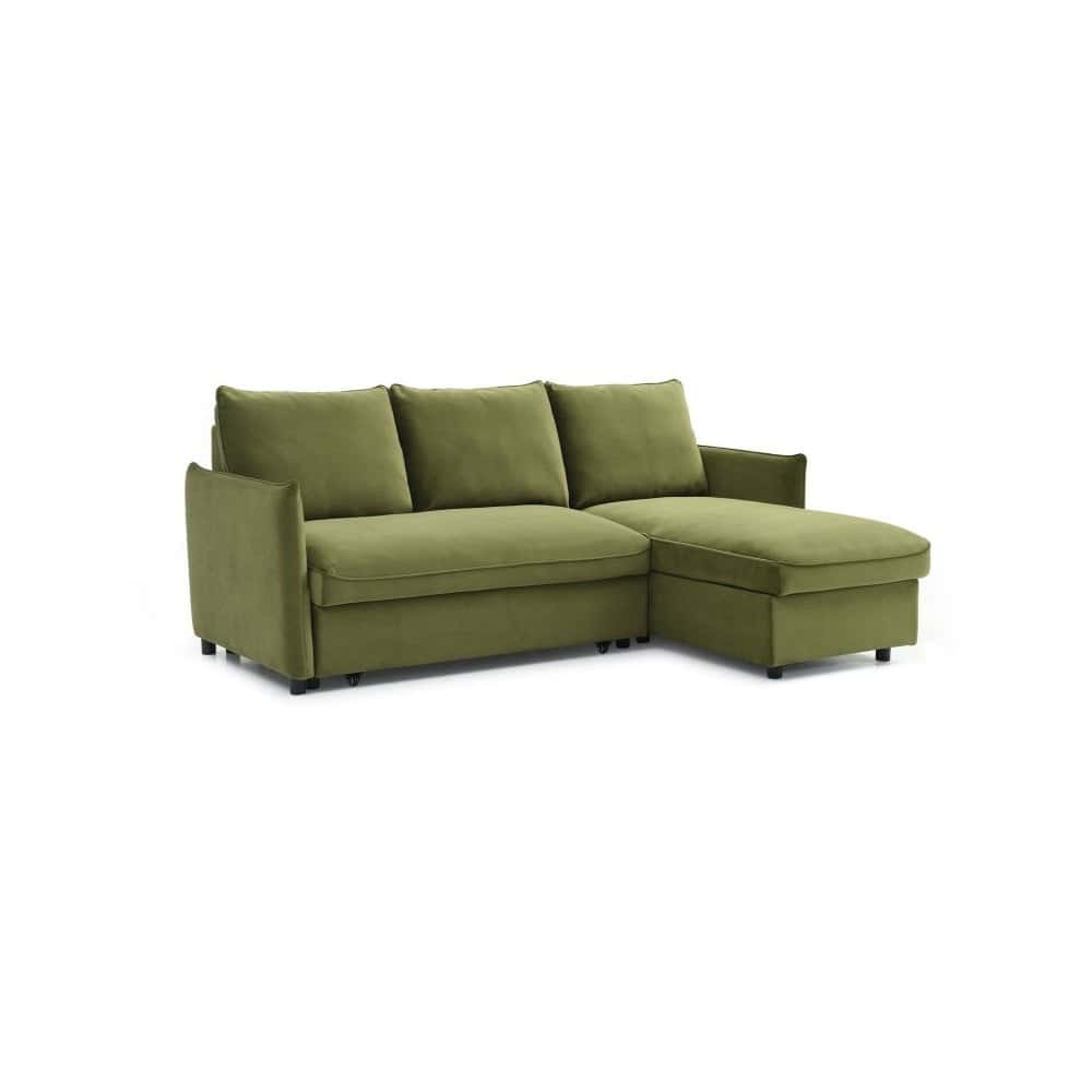 Blaire Corner Sofa Bed - Olive | Buy Online | Beds.ie
