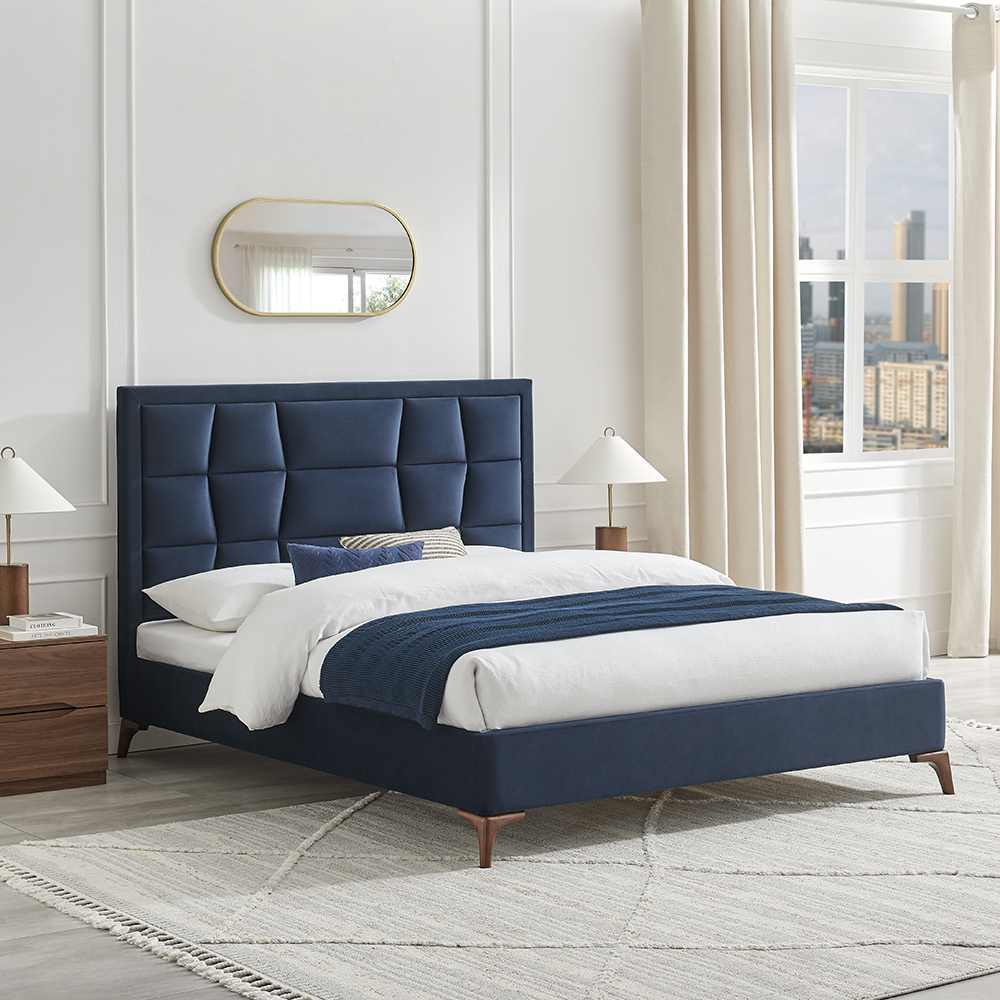 Limelight Carmen 4ft6 Bedframe - Navy 01