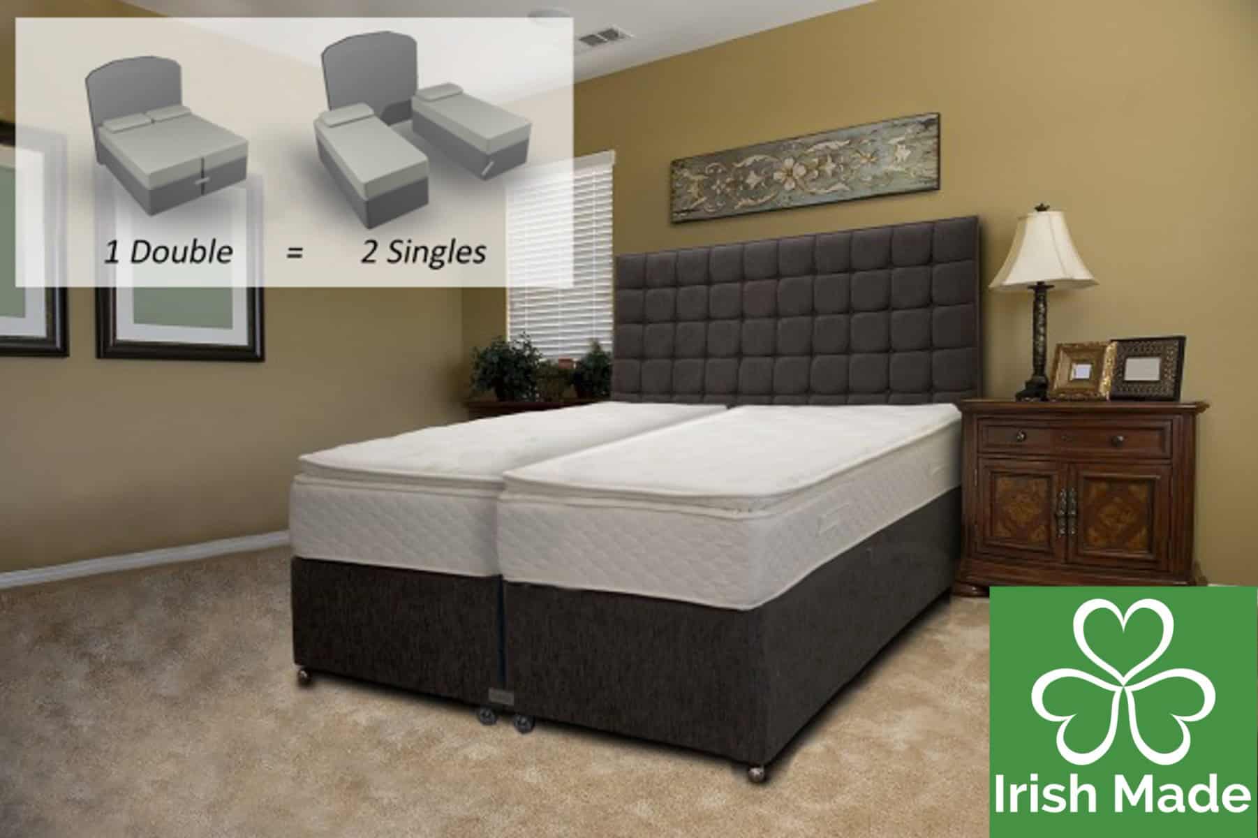 King Koil 6ft Five Star Support Pillow Top Zip & Link Bed | Buy Online | Beds.ie
