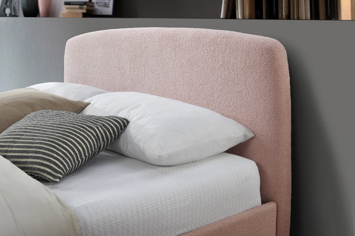 4ft6 Otley Teddy Bear Fabric Bed - Blush - Image 2