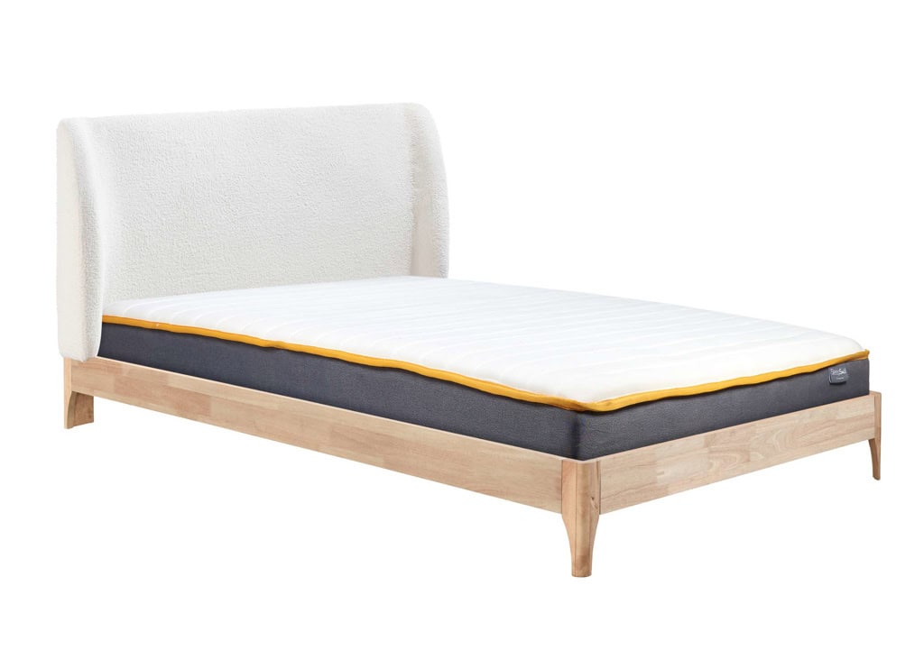 5ft Halfden Fabric Bedframe - White - Image 3