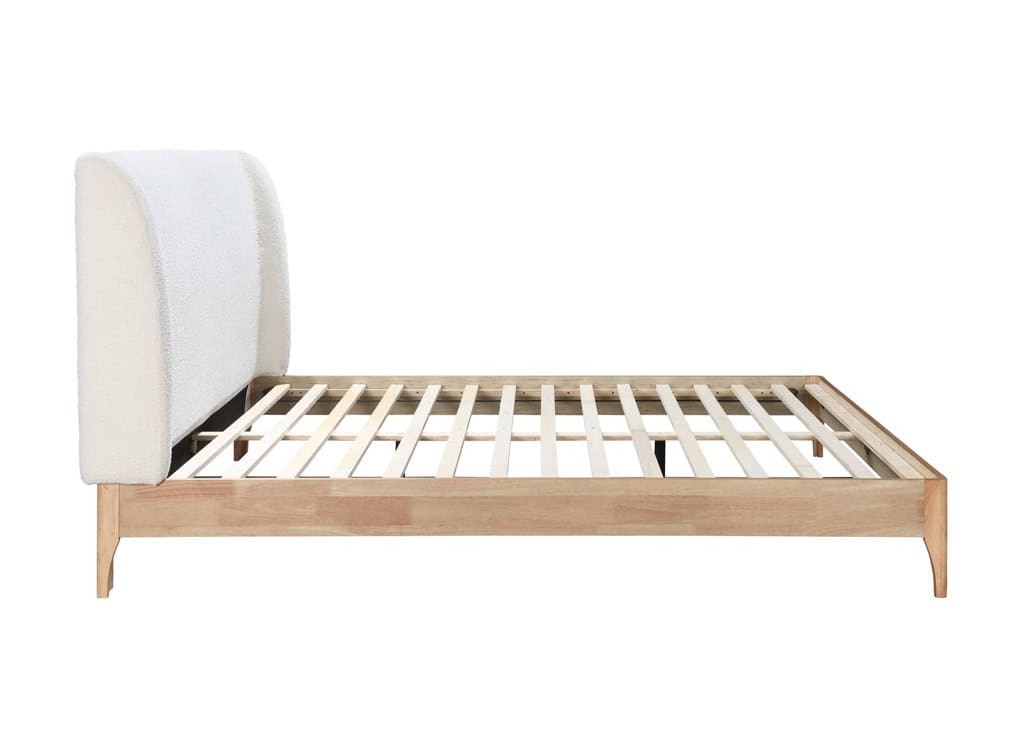 5ft Halfden Fabric Bedframe - White - Image 6