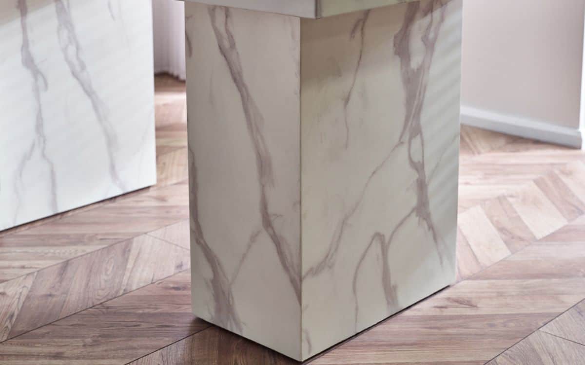Romanus Dining Table - White Marble Effect - Image 5