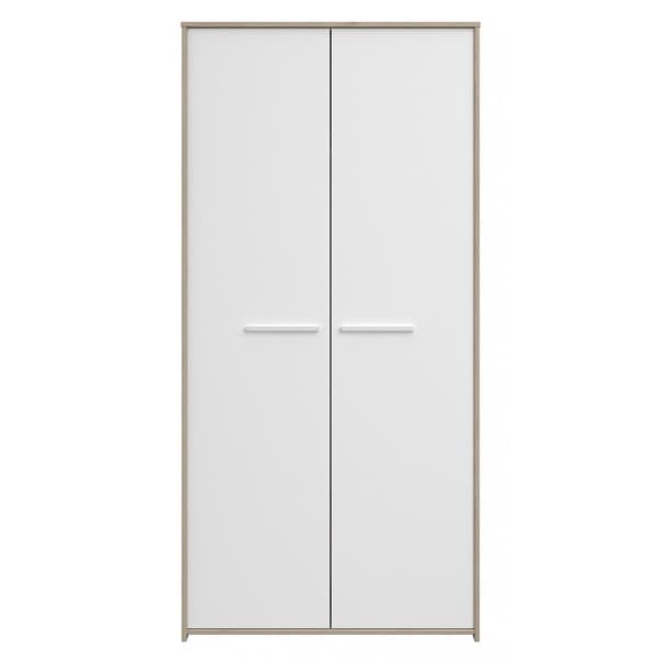 Parisot Finland 2 Door Wardrobe - Oak & White - Image 3