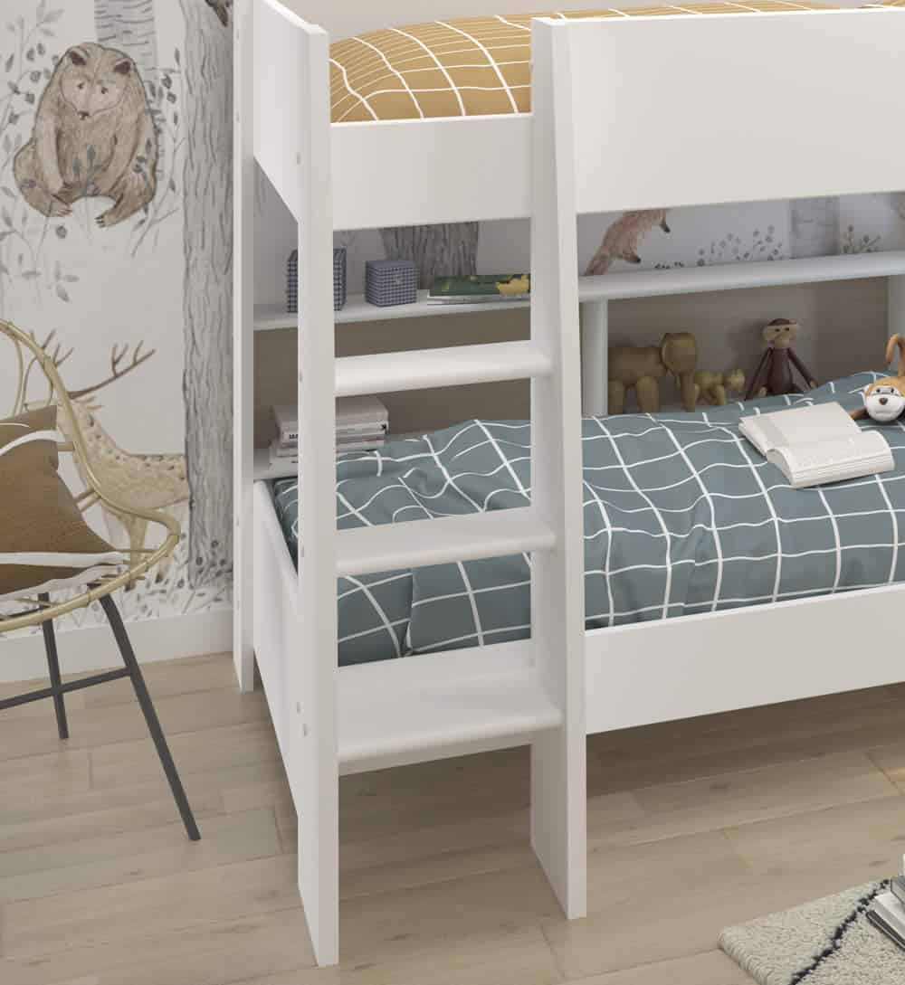 Parisot White Tam Tam Bunk Bed with White/Oak Shelves - Image 6