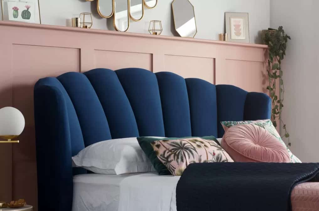 4ft6 Lottie Ottoman Bedframe - Midnight Blue - Image 5