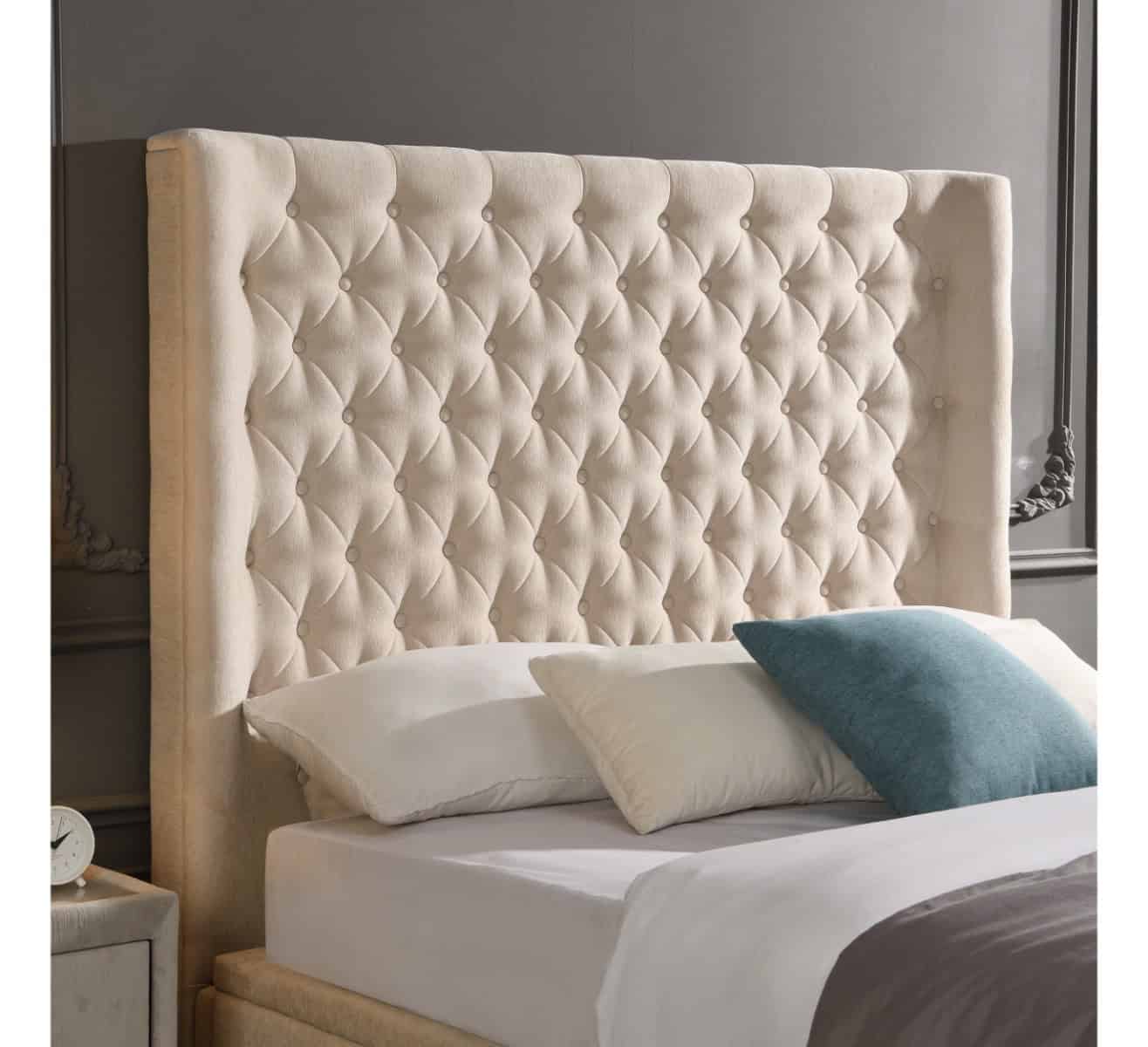 Emma 4ft6 Headboard - Beige | Buy Online | Beds.ie