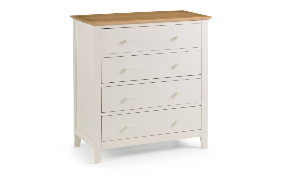 Syracuse 4 Drawer Chest - Ivory & Oak | Buy Online | Beds.ie