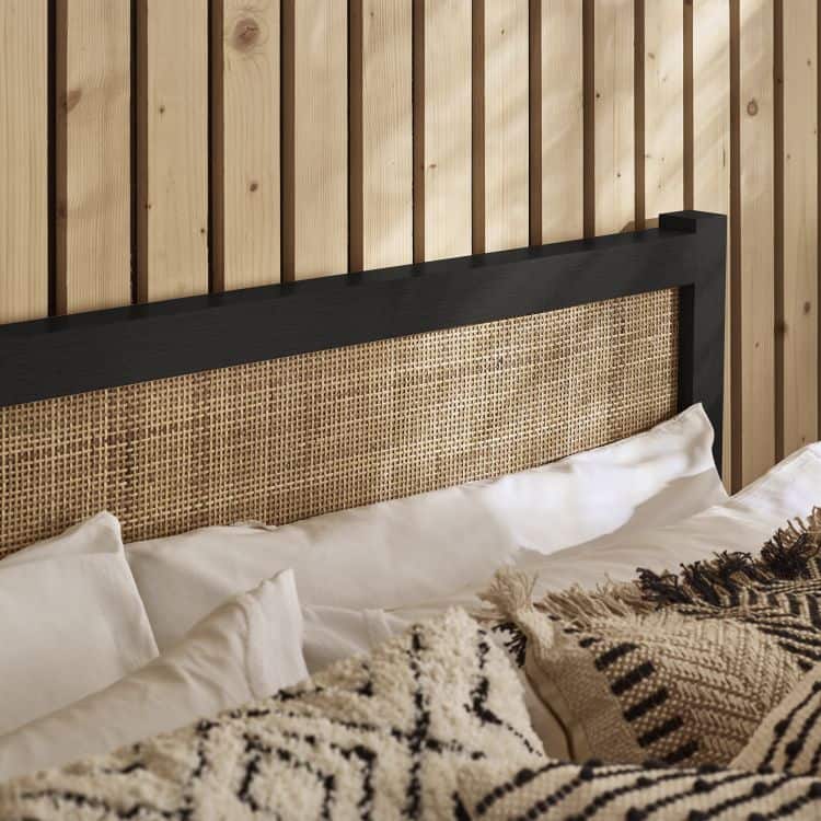 Corbridge 4ft6 Rattan Bedframe - Black - Image 2