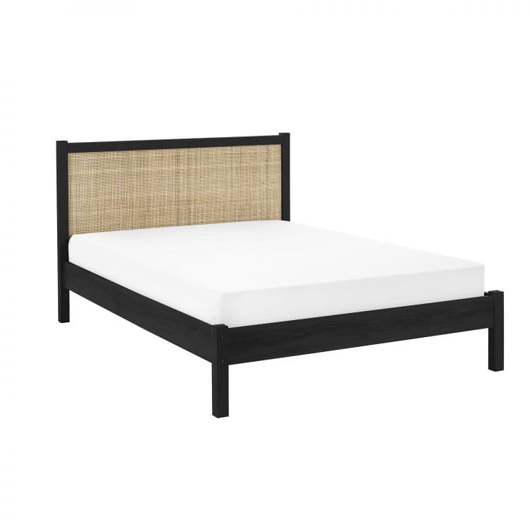 Corbridge 4ft6 Rattan Bedframe - Black - Image 4