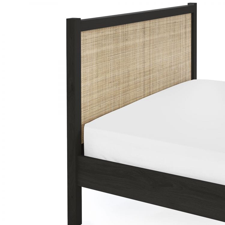 Corbridge 4ft6 Rattan Bedframe - Black - Image 8