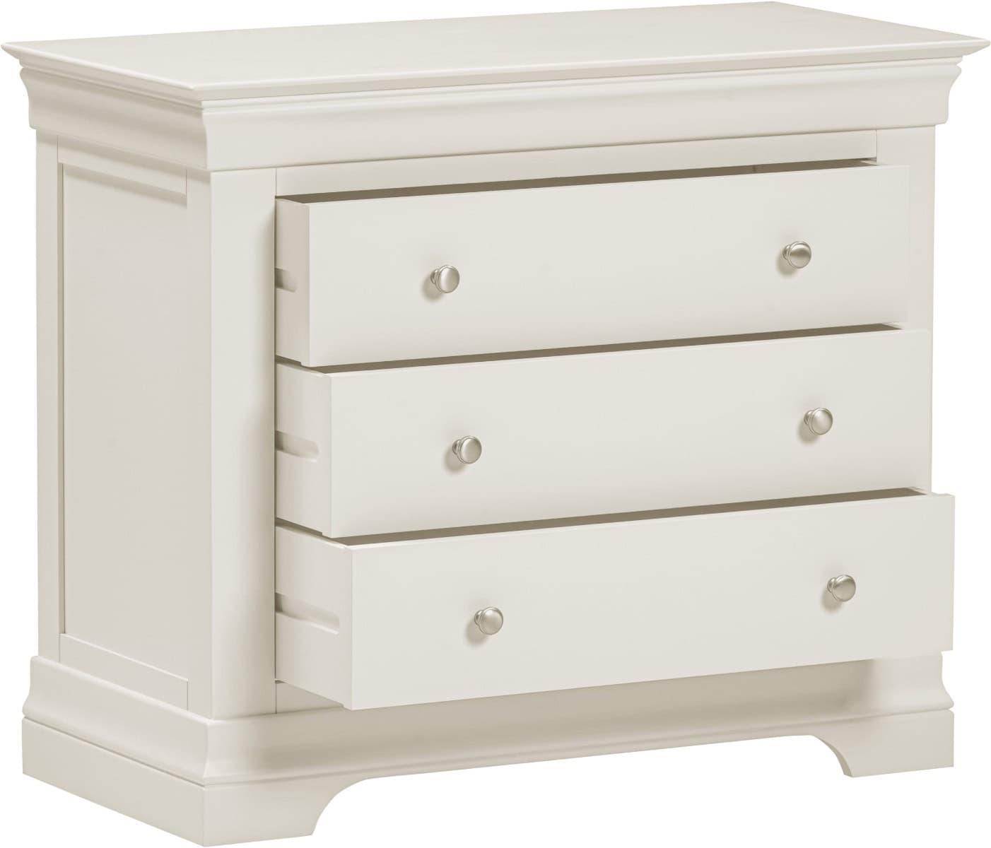Bordeaux 3 Drawer Chest - Ivory - Image 3